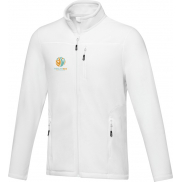 Amber męska kurtka polarowa z zamkiem na całej długości z recyklingu z certyfikatem GRS, xxl, biały