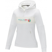 Sayan damska ciepła bluza z kapturem i zamkiem na pół długości, xl, biały