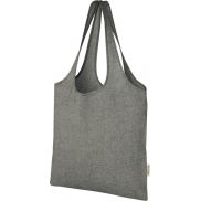 Pheebs modna torba na zakupy o pojemności 7 l z bawełny z recyklingu o gramaturze 150 g/m², czarny