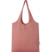Pheebs modna torba na zakupy o pojemności 7 l z bawełny z recyklingu o gramaturze 150 g/m², czerwony