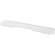 Linijka Tait o długości 30 cm wykonana z tworzywa sztucznego pochodzącego z recyklingu w kształcie ciężarówki, biały