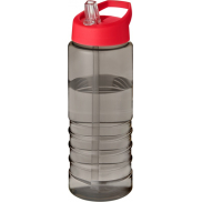 H2O Active® Eco Treble bidon z pokrywką z tutką o pojemności 750 ml , szary, czerwony