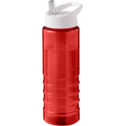 H2O Active® Eco Treble bidon z pokrywką z tutką o pojemności 750 ml , czerwony, biały