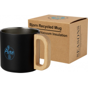 Bjorn kubek ze stali nierdzewnej z certyfikatem RCS i miedzianą izolacją próżniową o pojemności 360 ml, czarny