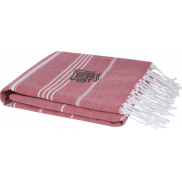 Anna bawełniany ręcznik hammam o gramaturze 150 g/m² i wymiarach 100 x 180 cm, czerwony