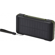 Soldy powerbank solarny o pojemności 10 000 mAh z dynamem wykonany z tworzyw sztucznych pochodzących z recyklingu z certyfika, z