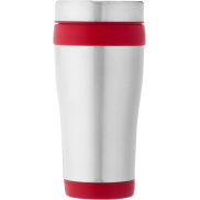 Elwood izolowany kubek o pojemności 410 ml ze stali nierdzewnej pochodzącej z recyklingu z certyfikatem RCS , czerwony