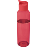 Sky butelka na wodę o pojemności 650 ml z tworzyw sztucznych pochodzących z recyklingu, czerwony