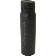 Sika izolowany termos o pojemności 450 ml wykonany ze stali nierdzewnej pochodzącej z recyklingu z certyfikatem RCS, czarny