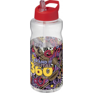 H2O Active® Big Base bidon z dzióbkiem o pojemności 1 litra, czerwony