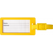 River zawieszka na bagaż z okienkiem z materiałów z recyklingu, żółty