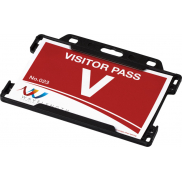 Vega wizytownik z tworzyw sztucznych pochodzących z recyklingu, czarny