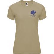 Bahrain sportowa koszulka damska z krótkim rękawem, 2xl, brazowy