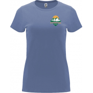 Capri koszulka damska z krótkim rękawem, 3xl, niebieski