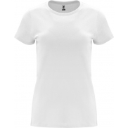 Capri koszulka damska z krótkim rękawem, 2xl, biały