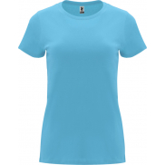 Capri koszulka damska z krótkim rękawem, 3xl, niebieski