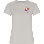 Golden koszulka damska z krótkim rękawem, l, szary