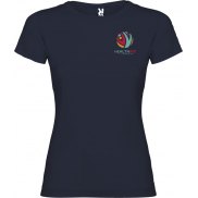 Jamaica koszulka damska z krótkim rękawem, 2xl, niebieski