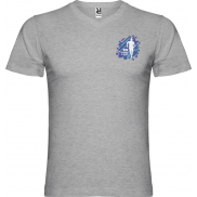 Samoyedo koszulka męska z krótkim rękawem i dekoltem w serek, s, szary