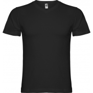 Samoyedo koszulka męska z krótkim rękawem i dekoltem w serek, xl, czarny