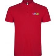 Star koszulka dziecięca polo z krótkim rękawem, 3/4, czerwony