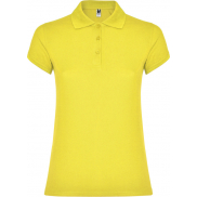Star koszulka damska polo z krótkim rękawem, 3xl, żółty