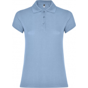 Star koszulka damska polo z krótkim rękawem, xl, niebieski