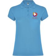 Star koszulka damska polo z krótkim rękawem, xl, niebieski