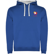 Urban męska bluza z kapturem, xl, niebieski, biały