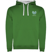 Urban męska bluza z kapturem, xs, zielony, biały