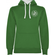 Urban damska bluza z kapturem, m, zielony, biały