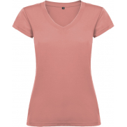 Victoria damska koszulka z krótkim rękawem i dekoltem w serek, 2xl, pomarańczowy