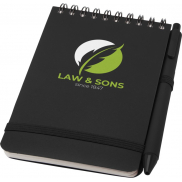 Thalaasa notatnik A6 w twardej okładce z nadrukiem oceanicznym i długopisem , czarny