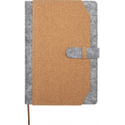 Viviana notatnik A5 z filcu i korka pochodzącego z recyklingu, piasek pustyni