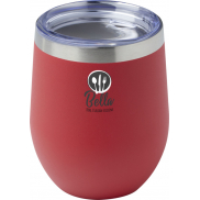 Corzo miedziany kubek próżniowy ze stali nierdzewnej z recyklinku z certyfikatem RCS 350 ml, czerwony