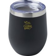 Corzo miedziany kubek próżniowy ze stali nierdzewnej z recyklinku z certyfikatem RCS 350 ml, czarny