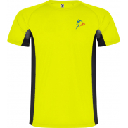 Shanghai sportowa koszulka dziecięca z krótkim rękawem, 12, żółty, czarny