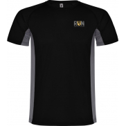 Shanghai sportowa koszulka dziecięca z krótkim rękawem, 16, czarny, szary