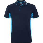 Montmelo koszulka polo unisex z krótkim rękawem, l, niebieski