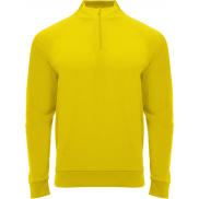 Epiro bluza unisex z długim rękawem i zamkiem błyskawicznym 1/4, m, żółty