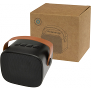 Diya bezprzewodowy głośnik 3 W wykonany z tworzyw sztucznych pochodzących z recyklingu, czarny