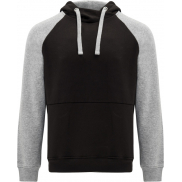 Badet dwukolorowa bluza z kapturem unisex, 2xl, czarny, szary