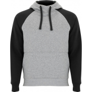 Badet dwukolorowa bluza z kapturem unisex, s, szary, czarny