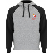 Badet dwukolorowa bluza z kapturem unisex, 3xl, szary, czarny