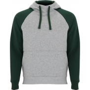 Badet dwukolorowa bluza z kapturem unisex, xs, szary, zielony