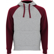 Badet dwukolorowa bluza z kapturem unisex, l, szary, fioletowy