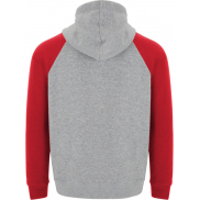 Badet dwukolorowa bluza z kapturem unisex, s, szary, czerwony
