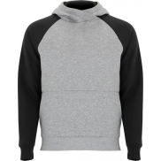 Badet dziecięca dwukolorowa bluza z kapturem, 5/6, szary, czarny