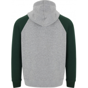 Badet dziecięca dwukolorowa bluza z kapturem, 7/8, szary, zielony