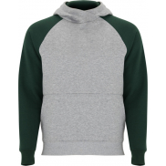 Badet dziecięca dwukolorowa bluza z kapturem, 11/12, szary, zielony
